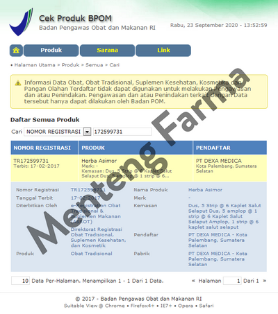 Herba Asimor 30 Kaplet - Suplemen ASI Booster / Pelancar ASI - Menteng Farma