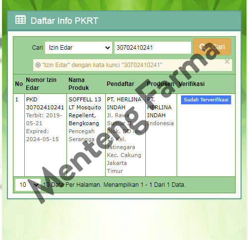 Soffell Lotion Wangi Bengkoang Isi 12 Sachet - Lotion Anti Nyamuk - Menteng Farma