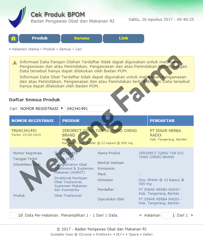 Qing Tan Su (Zeropect) - Obat Batuk Berdahak dan Melegakan Pernapasan - Menteng Farma
