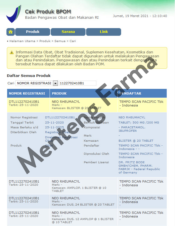 Neo Rheumacyl 20 Tablet - Obat Pereda Nyeri Otot - Menteng Farma