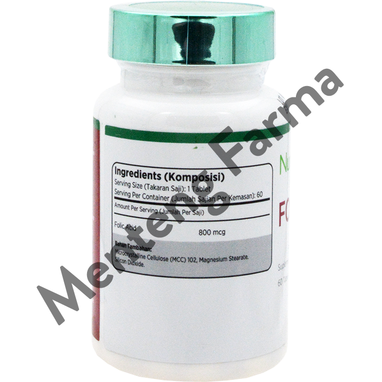 Nutriwell Folic Acid 60 Tablet - Vitamin Asam Folat 800mcg - Menteng Farma