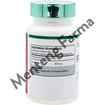 Nutriwell Folic Acid 60 Tablet - Vitamin Asam Folat 800mcg - Menteng Farma