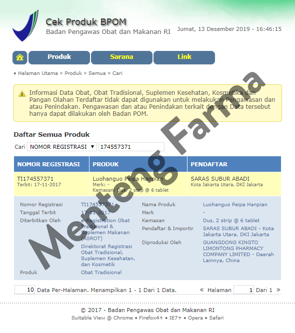 Kingto Luo Han Guo Peipa Hanpian - Permen Obat Batuk Lo Han Kuo - Menteng Farma