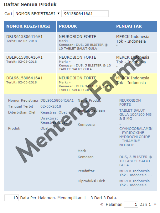 Neurobion Forte - Suplemen Kesehatan Saraf - Menteng Farma