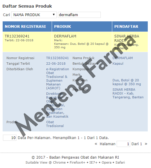 Dermaflam (Snake Itch Removing Pills) - Menteng Farma
