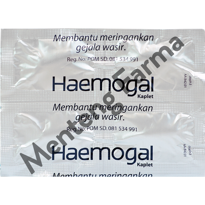 Haemogal Kaplet - Meringankan Gejala Wasir, Ambeien, Sulit BAB - Menteng Farma