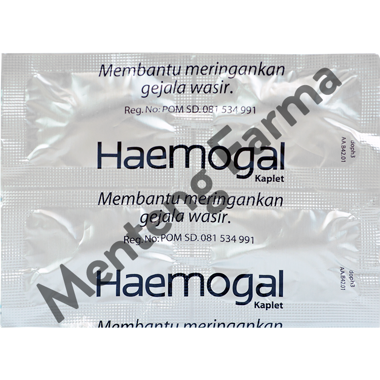 Haemogal Kaplet - Meringankan Gejala Wasir, Ambeien, Sulit BAB - Menteng Farma
