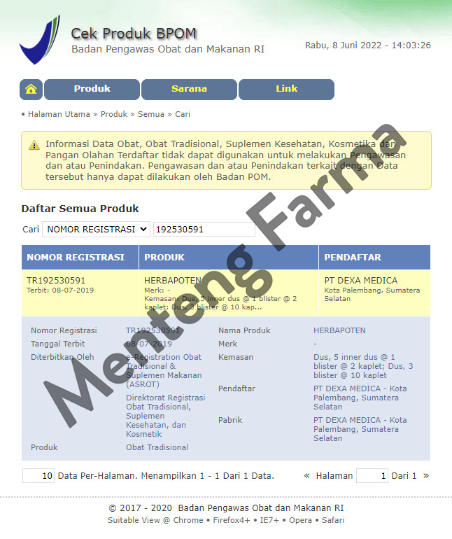 Herbapoten 30 Kaplet - Suplemen Stamina Pria - Menteng Farma