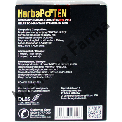 Herbapoten 30 Kaplet - Suplemen Stamina Pria - Menteng Farma