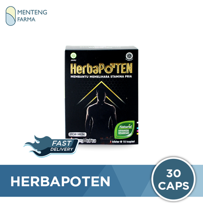 Herbapoten 30 Kaplet - Suplemen Stamina Pria - Menteng Farma