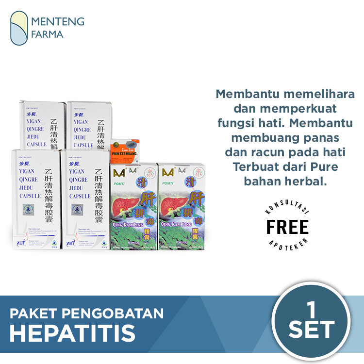 Paket Pengobatan Hepatitis - Mengurangi Gejala Sakit Kuning / Hepatitis - Menteng Farma