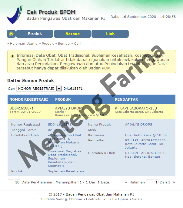 Apialys Drops 10 mL - Asupan Vitamin Anak - Menteng Farma