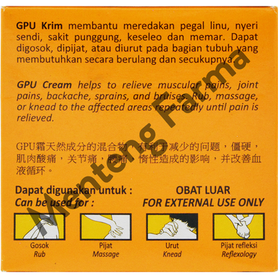 GPU Krim Sereh 150 Gr - Krim Urut Tidak Lengket dan Berminyak - Menteng Farma