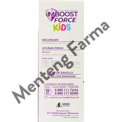 Imboost Force Kids Syrup 120 mL - Suplemen Penambah Imun Tubuh - Menteng Farma