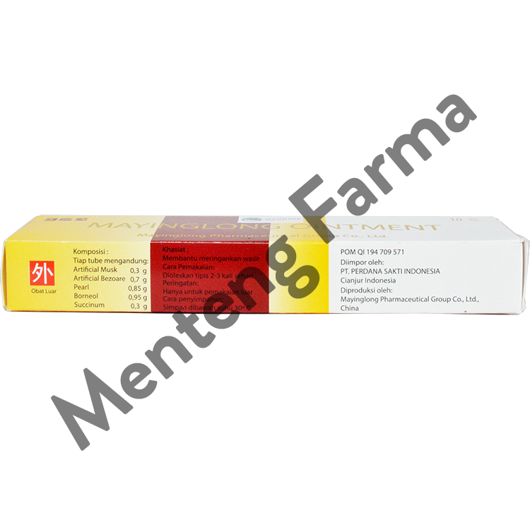 Mayinglong Musk Hemorrhoids Ointment - Salep Wasir, Ambeien, dan Susah BAB - Menteng Farma