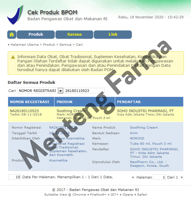 Noroid Soothing Cream 80 mL - Pelembab Kulit Kering dan Bersisik - Menteng Farma