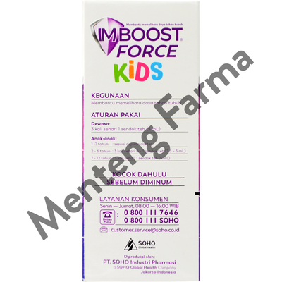 Imboost Force Kids Syrup 60 mL - Suplemen Penambah Imun Tubuh - Menteng Farma