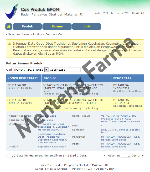 Tablet Hisap VITACIMIN Orange - Vitamin Daya Tahan Tubuh - Menteng Farma