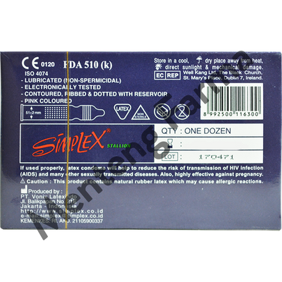 Kondom Simplex Stallion - Menteng Farma