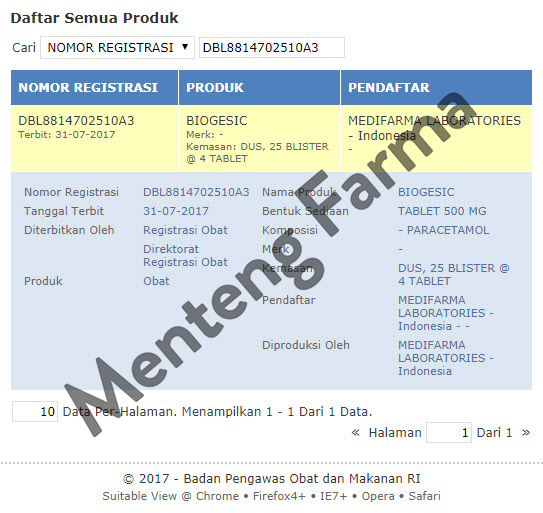 Biogesic Paracetamol - Obat Demam, Pereda Nyeri Sakit Kepala dan Gigi - Menteng Farma