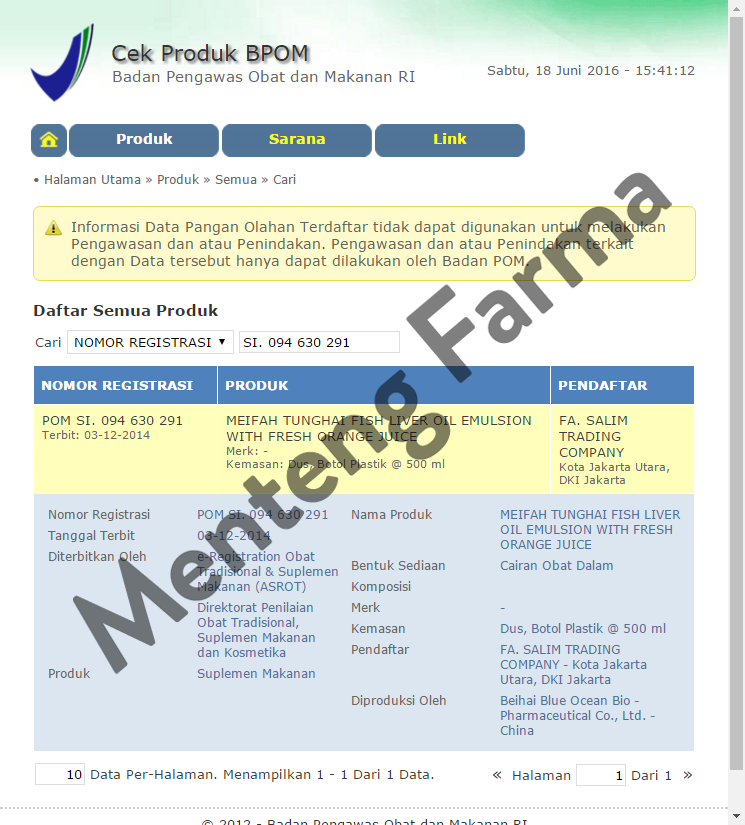 Tung-Hai Tri-Vitamins & COD Liver Oil Emulsion - Menteng Farma