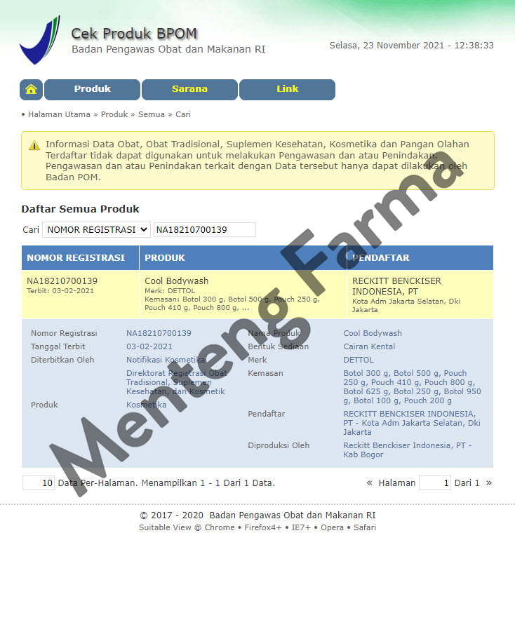 Sabun Mandi Cair Dettol ProFresh - Cool (250 Gram) - Menteng Farma