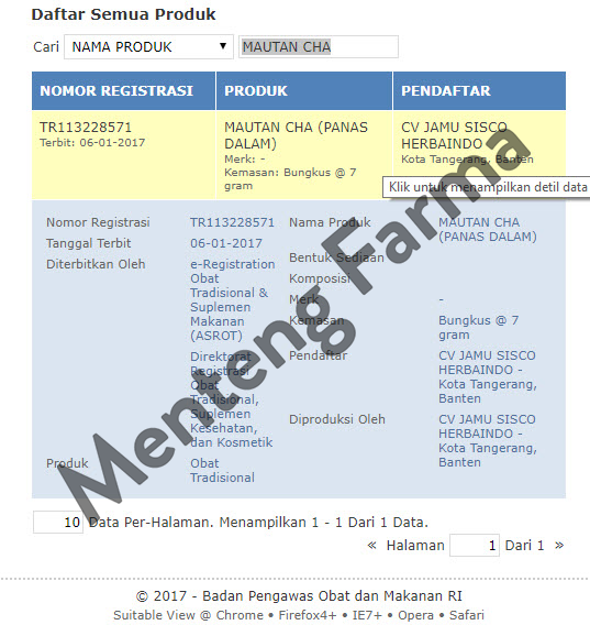 Mautan Cha (Panas Dalam) - Mengobati Masuk Angin Dan Panas Dalam - Menteng Farma