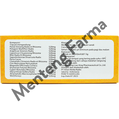 Ren Shen Zai Zao Wan (Goldenstip Pil) - Menteng Farma