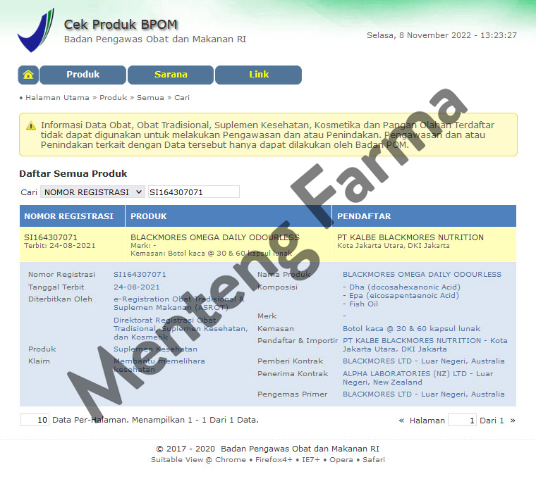 Blackmores Omega Daily Odourless 60 Kapsul Lunak - Menteng Farma