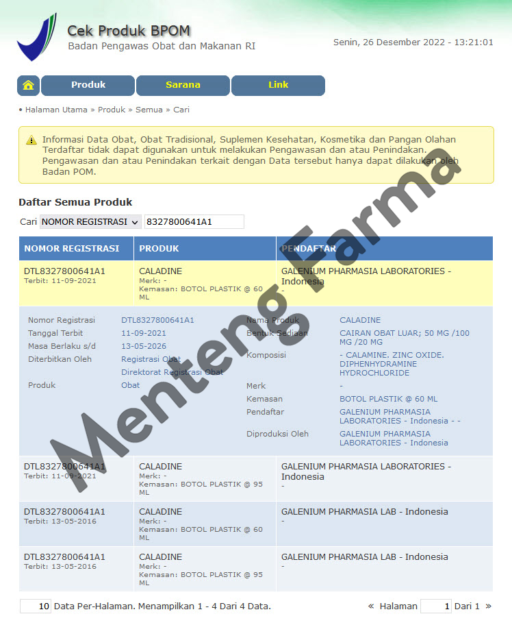 Caladine Lotion - Meredakan Kulit Gatal Alergi dan Biang Keringat - Menteng Farma