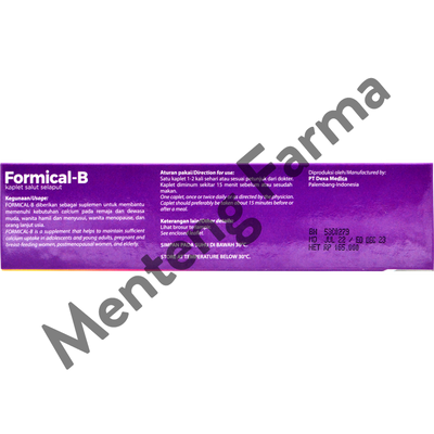 Formical-B 6 Kaplet - Suplemen Penambah Kalsium - Menteng Farma