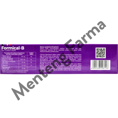 Formical-B 6 Kaplet - Suplemen Penambah Kalsium - Menteng Farma