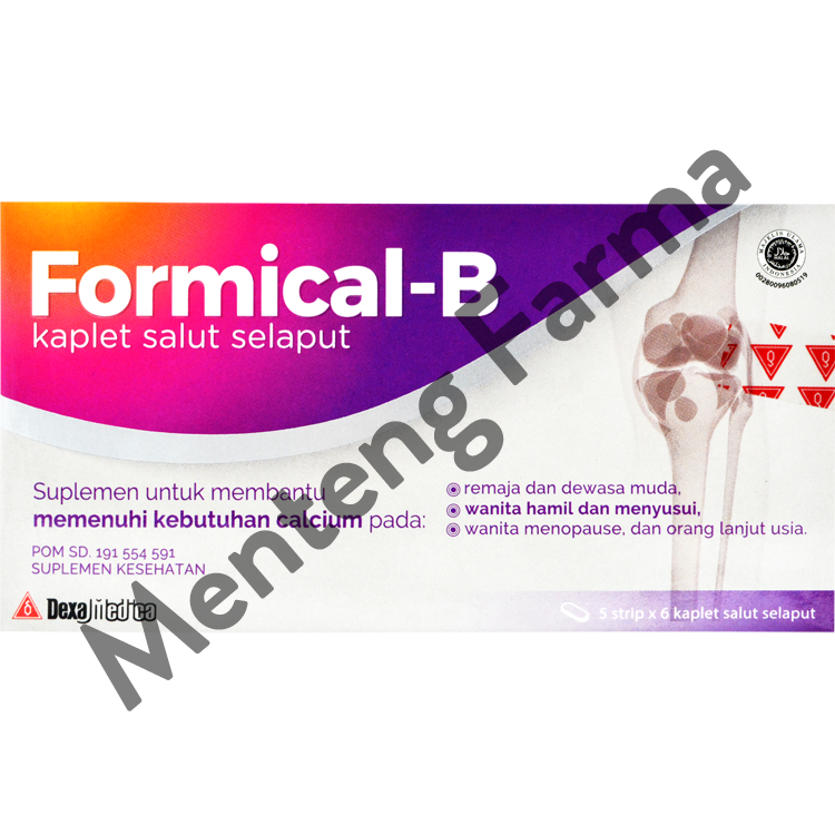 Formical-B 6 Kaplet - Suplemen Penambah Kalsium - Menteng Farma