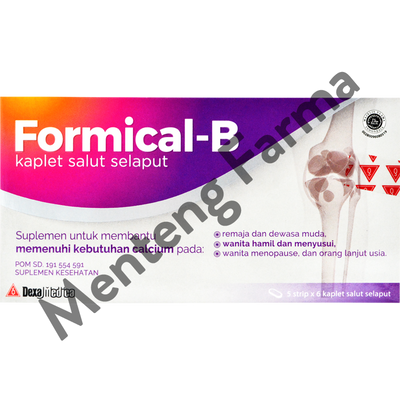 Formical-B 6 Kaplet - Suplemen Penambah Kalsium - Menteng Farma