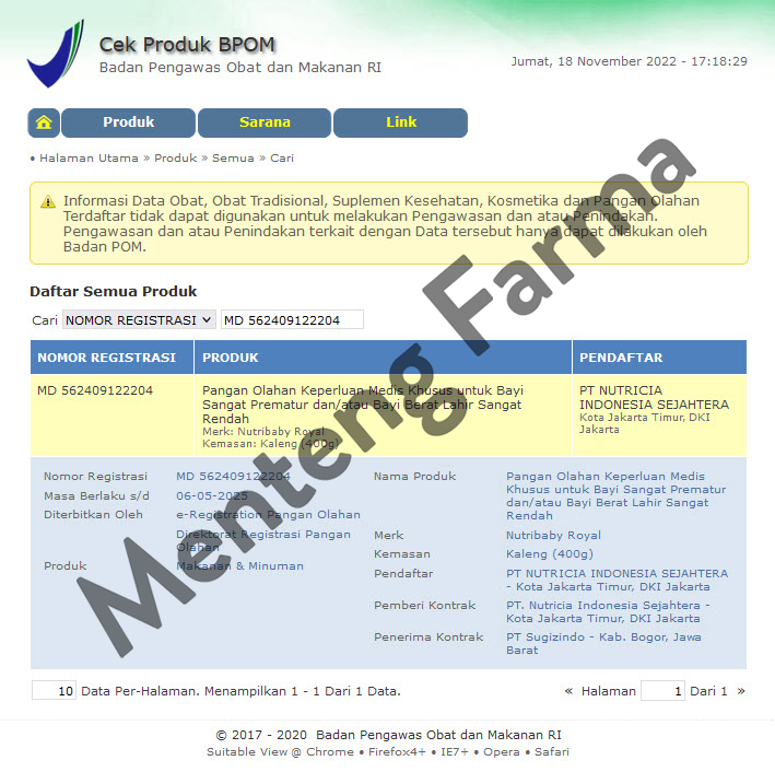 Nutribaby Royal Premature 400 Gr - Susu Formula Khusus Bayi Premature - Menteng Farma