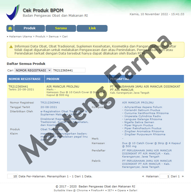 Prolinu 4 Kapsul - Jamu Kapsul Pegal Linu - Menteng Farma