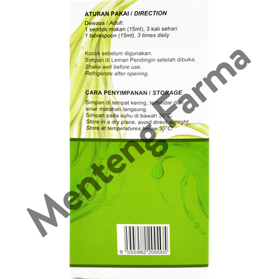 Green Fit Liquid Chlorophyll 500 mL - Suplemen Ekstrak Klorofil Alfalfa - Menteng Farma