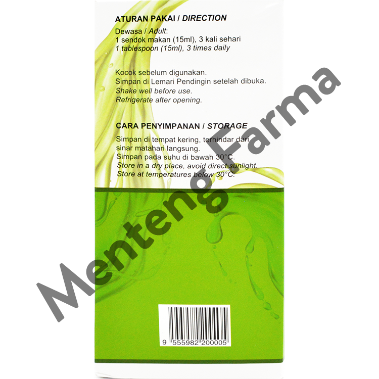 Green Fit Liquid Chlorophyll 500 mL - Suplemen Ekstrak Klorofil Alfalfa - Menteng Farma