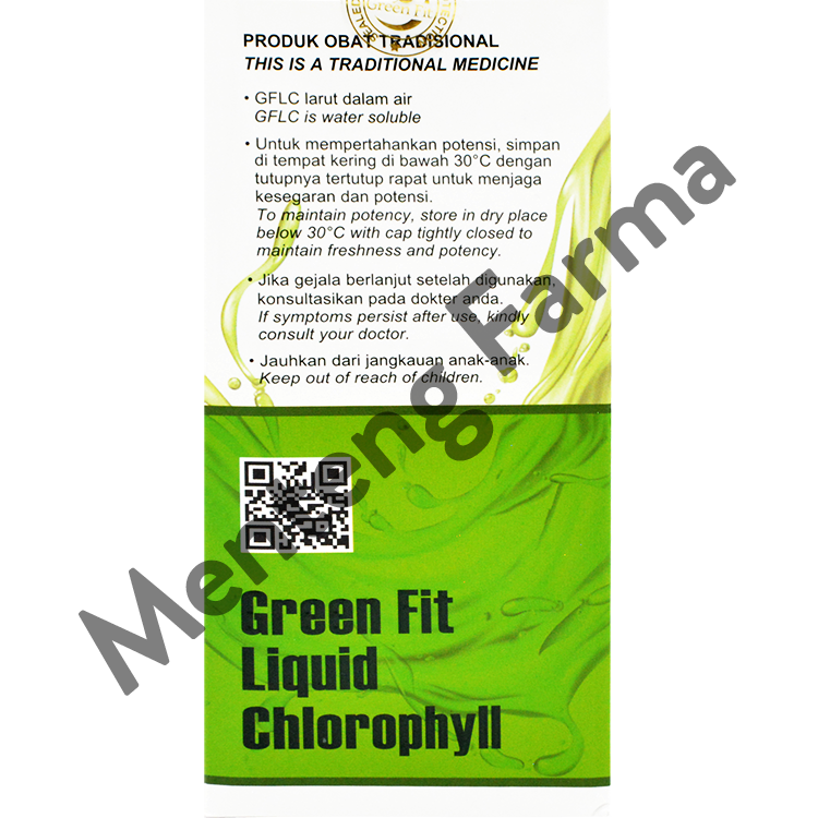 Green Fit Liquid Chlorophyll 500 mL - Suplemen Ekstrak Klorofil Alfalfa - Menteng Farma