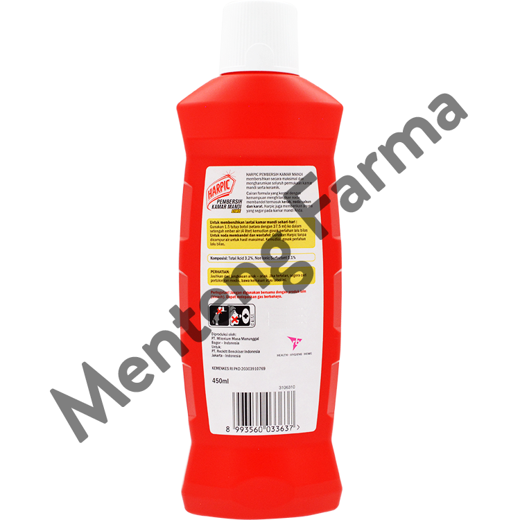 Harpic Lime Botol 450 ML - Pembersih Kamar Mandi Efektif Membunuh Kuman - Menteng Farma
