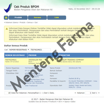 Jiaogulan Tea - Menteng Farma