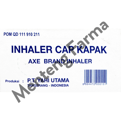 Inhaler Cap Kapak - Pereda Hidung Tersumbat, Pilek, dan Flu - Menteng Farma