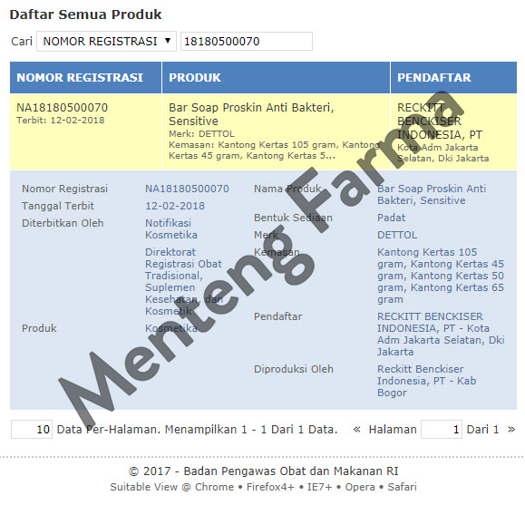 Sabun Mandi Batang Dettol Proskin Sensitive - 100 gram - Menteng Farma
