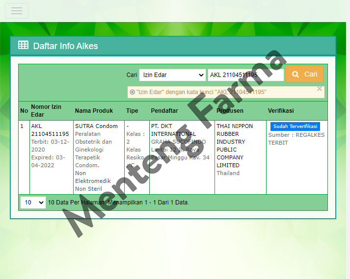 Kondom Sutra Merah (Isi 24) - Menteng Farma