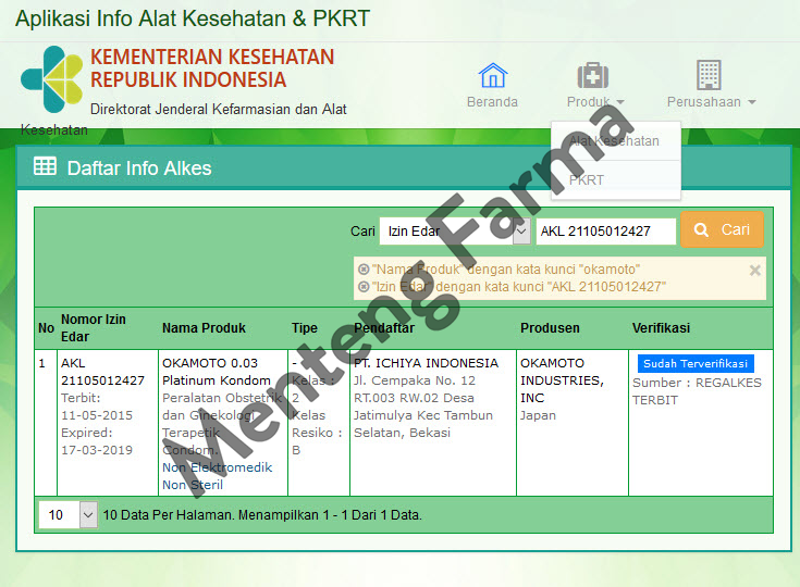 Kondom Okamoto 003 Platinum - Isi 2 - Menteng Farma
