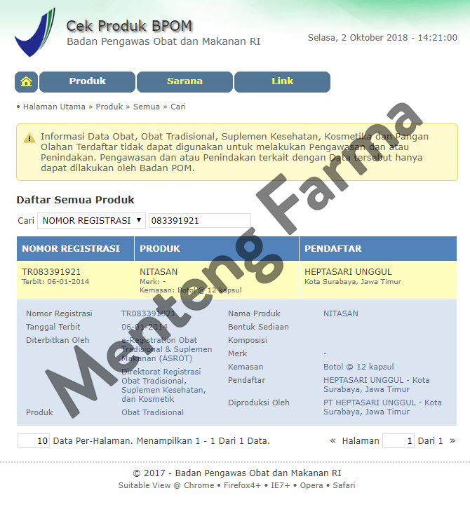 Nitasan Pelangsing Tubuh - Obat Herbal Membantu Menurunkan Berat Badan - Menteng Farma