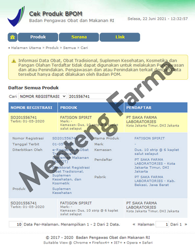 Fatigon Spirit - Multivitamin Penambah Energi dan Stamina Tubuh - Menteng Farma
