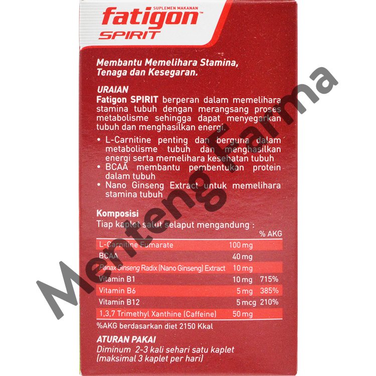 Fatigon Spirit - Multivitamin Penambah Energi dan Stamina Tubuh - Menteng Farma