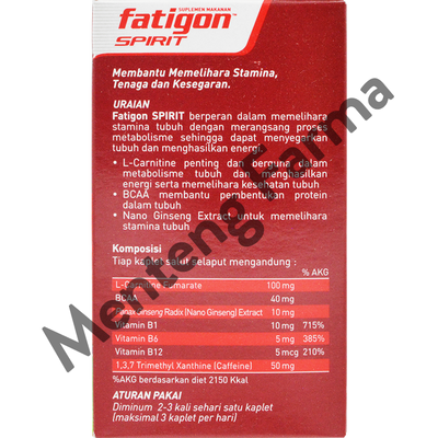 Fatigon Spirit - Multivitamin Penambah Energi dan Stamina Tubuh - Menteng Farma
