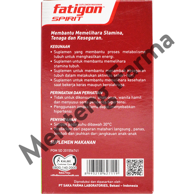Fatigon Spirit - Multivitamin Penambah Energi dan Stamina Tubuh - Menteng Farma